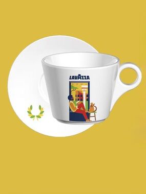 New! 🇮🇹☕️✨Lavazza LIMITED EDITION Cappuccino Cup and Saucer—2 Sets